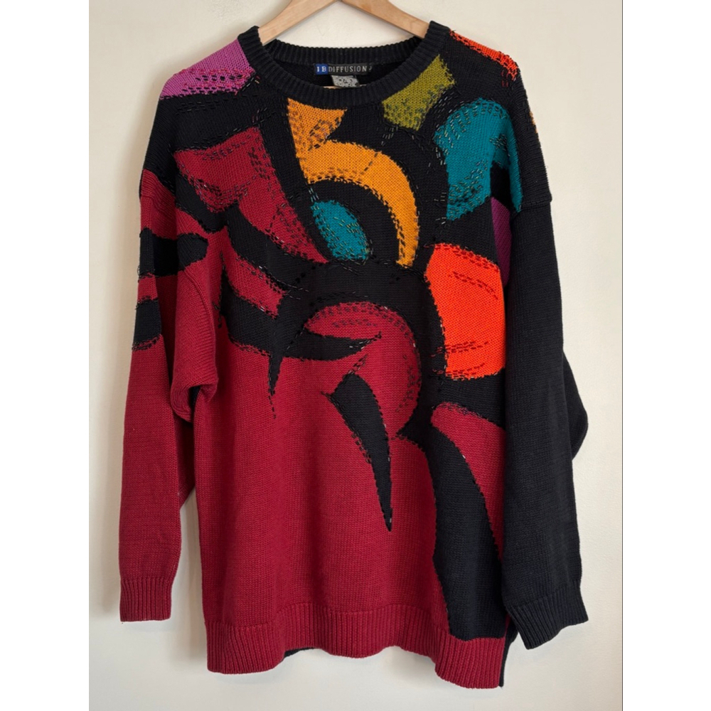 IB Diffusion Women's Crew Neck Knit Sweater Large